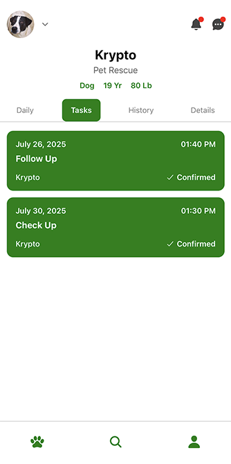 Foster Care Log screenshot