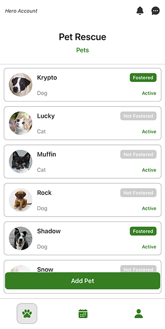 Shelter Dashboard screenshot