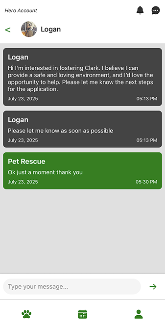 Shelter Messages screenshot