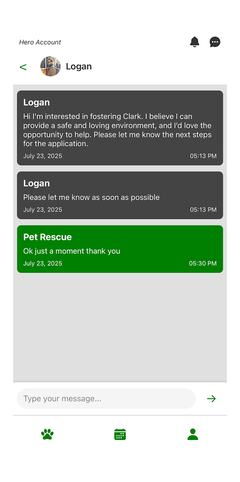 Shelter messaging on mobile